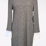 Isaac Mizrahi Gray Knit Long Sleeve Midi Dress Size Small Photo 0