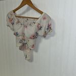 Madden NYC Floral Wrap Around Top. Gently used smoke free home Pink Size XS Photo 1