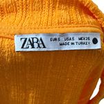 ZARA  knit orange ribbed crop top size small Photo 5