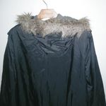 Roamans 2X Black Fur Trim Hoodie Weather Jacket Coat Plus Photo 6