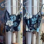 Anne Klein Womens New York blue and white floral tankini top Photo 6