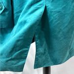 appleseed's teal green faux suede trench coat jacket size large Photo 5