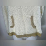 Juicy Couture  cream & gold fuzzy sweater Super Soft Crop Top Size XL EUC‎ 0022 Photo 2