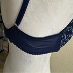 Aerie  Brooke‎ Bra 36D Floral Lace Scallop Trim Blue Bra Photo 9