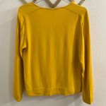 ZARA  Long Sleeve V Neck Blouse Golden Mustard Small Photo 4