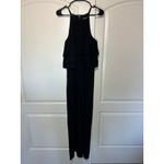 Gianni Bini Denise Black Halter Tiered Ruffled Popover Wide Leg Jumpsuit 6 Photo 2