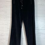 Kate Hill Womens Medium Velour Casual Lounge Pants Black Drawstring Waist Photo 9