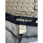 American Rag  Cie High Rise Wide Leg Jeans Dark Wash Ripped Raw Hem Women 13 31 Photo 2