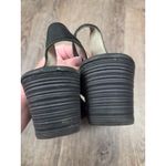 Fly London  Women's Platform Wedge Sandal Black Heels Elastic Straps Euro 39 - 8 Photo 5