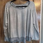 P.J. Salvage Women's  Grey/White Rayon Pullover Lounge Wear Top- Size: XL- Photo 0
