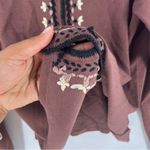 Carducci Mocha Brown Floral Embroidered Rhinestone Button Front Cardigan NWT‎ 3X Photo 6
