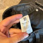 Special A  distressed raw hem skinny jeans size 3 charcoal denim Photo 3