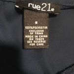 Rue 21 Navy Sleeveless Lace Up Front Sheer Top Photo 5