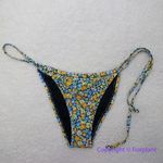 NEW Rhythm Free People Carrie Itsy Bikini Bottom, size S Blue Photo 2
