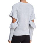 Endless Rose Endless‎ Rose Ruffled Cut Out Sleeve Sweater Grey M Photo 1