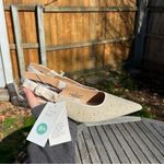 A New Day Nwt Women's Milan Slingback Heels - size 9.5 pearl wedding glam fall Photo 6