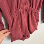 We The Free  Carson Washed Romper in marsala, made of 100% cotton size medium Photo 5