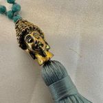 Zacasha buddha tassel crystal pendant necklace Green Photo 6