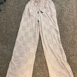 Missguided Cream Checkerboard Towelling Straight Leg Joggers Photo 2