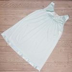 Vintage powder blue sheer sleepwear gown & button up matching robe silky detail Size L Photo 1