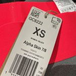 Adidas NWT Alpha Skin 7/8 Training Leggings Dark Grey Heather/Signal Pink Photo 4