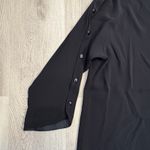 Blanque Blouse Women Black Medium Oversized Boxy Lagenlook Artsy Made in USA Photo 1