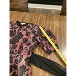 Rebecca Taylor puff sleeve brocade jacquard floral bow belt cocktail mini dress Photo 7