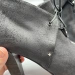 Rag and Bone  Grey Suede Heeled Lace Up Ankle Boots Womens 36.5 Booties Fall Luxury Photo 2