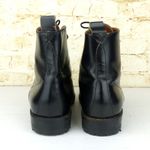 DKNY VTG  Chukka Boots Women 37 6.5 US Black Leather Lace up Made in Italy Y2K Photo 8