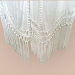 RoomMates Boho White Crocheted Fringe Open Front Cardigan Cover Up Size Large Photo 7