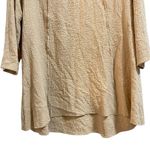 Ali Miles Women Large Beige Tan Long Sleeve Shirt Top Slouchy Lagenlook Spring Photo 3