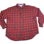 Jantzen Vtg  Western Red Plaid Flannel Shirt Women's Size‎ XL Collard Button Up Photo 0