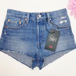 Levi's Levi’s Premium 501 High Rise Cut Off Micro Jean Shorts: Teeny Weeny Medium Wash Photo 2