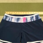 Lululemon  Size 4 Turbo Run Shorts Navy Blue Pull On Activewear Gym Yoga Photo 4