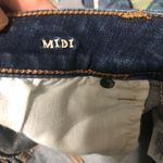 American Eagle  super‎ super stretch X midi cuffed jean shorts ripped women’s 6 Photo 3