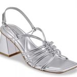 Marc Fisher | Silver Strappy Block Heels Photo 0