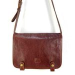 Il Bisonte Brown Leather Shoulder Bag Handbag Forestcore Autumn Renfaire Photo 0