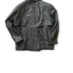 EXPRESS Vintage 90s Leather Bomber Jacket Photo 3