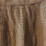 Knit Swimsuit Cover Up Fringe Tassel Skirt Taupe Brown M XS Size undefined Photo 3