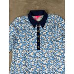 Lilly Pulitzer NWT‎  Ainslee Lunar Blue Palm Beach Petals 3/4 Sleeve Dress Size L Photo 4