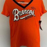 NFL NWT Denver Broncos  Team Apparel Women’s Size Small short sleeve foil Photo 0