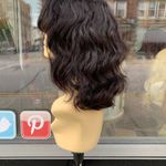 100% human hair Natural Dark Brown Wig Photo 3