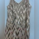 SheIn Gold and Cream Sequin Midi Dress Photo 6