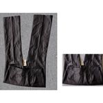 EXPRESS VTG World Black Leather Pants Size 11/12 High Rise Straight Leg … Photo 7