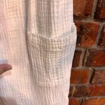 Rodayo womens gauzy beach summer mini dress with buttons and pockets white S Photo 2