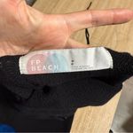 Free People  Beach Black Halter Neck Knit Sweater Coverup Dress Cotton Blend S Photo 4