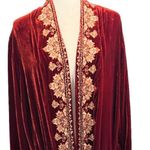 Johnny Was velvet Dakota heavily embroidered duster jacket with tie NWT RARE Photo 2