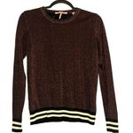 Scotch & Soda Maison Scotch Voila Brown Shimmery Pullover Sweater SMALL Photo 0