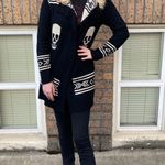 Hot & Delicious Skull Print Cardigan Black White Wednesday Addams Monochrome Oversized Goth Punk Photo 0