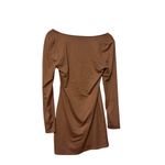 Gianni Bini  NWT Brown Icon Knit Scoop Neck Long Sleeve Mini Dress Size Large Photo 4
